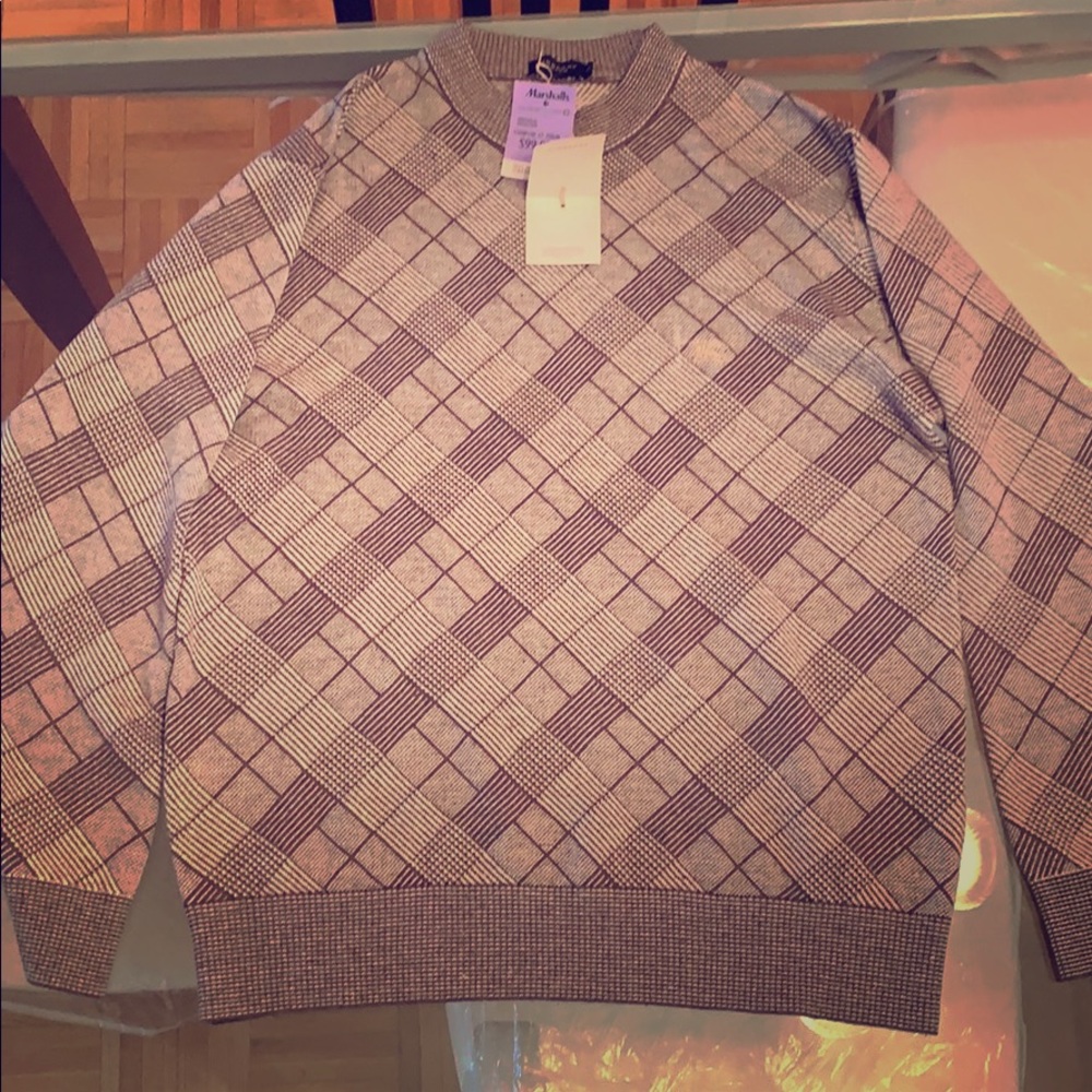 Burberry crewneck brown sweater men's large